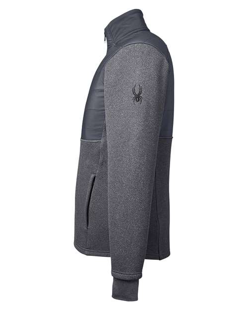 Spyder S17298 Men's Pursuit Jacket #color_BLACK HTHR/ POL