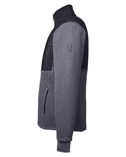 Spyder S17298 Men's Pursuit Jacket #color_FRONTR HTHR/ BLK