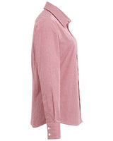Artisan Collection by Reprime RP320 Ladies' Microcheck Gingham Long-Sleeve Cotton Shirt #color_RED/ WHITE