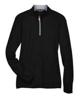 Devon & Jones DG479W Ladies' DRYTEC20 Performance Quarter-Zip #color_BLK/ GR HT/ GRPH