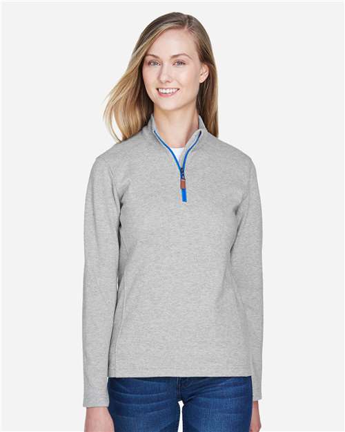 Devon & Jones DG479W Ladies' DRYTEC20 Performance Quarter-Zip #color_G HT/ G HT/ F BL