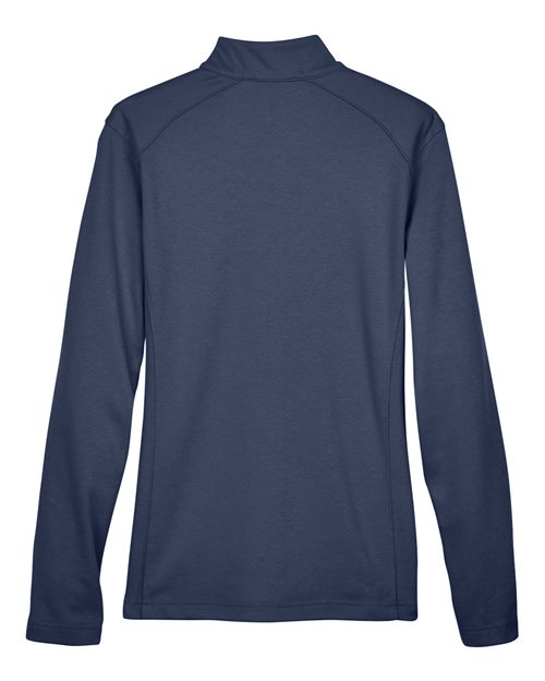 Devon & Jones DG479W Ladies' DRYTEC20 Performance Quarter-Zip #color_NVY/ GR HT/ GRAP