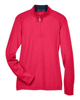 Devon & Jones DG479W Ladies' DRYTEC20 Performance Quarter-Zip #color_RED/ NAVY/ RED