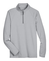 Devon & Jones DG480 CrownLux Performance Men's Clubhouse Micro-Stripe Quarter-Zip #color_BLACK
