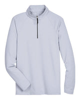 Devon & Jones DG480 CrownLux Performance Men's Clubhouse Micro-Stripe Quarter-Zip #color_NAVY