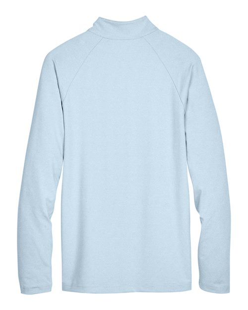 Devon & Jones DG480 CrownLux Performance Men's Clubhouse Micro-Stripe Quarter-Zip #color_OCEAN BLUE