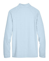 Devon & Jones DG480 CrownLux Performance Men's Clubhouse Micro-Stripe Quarter-Zip #color_OCEAN BLUE