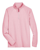 Devon & Jones DG480 CrownLux Performance Men's Clubhouse Micro-Stripe Quarter-Zip #color_RED