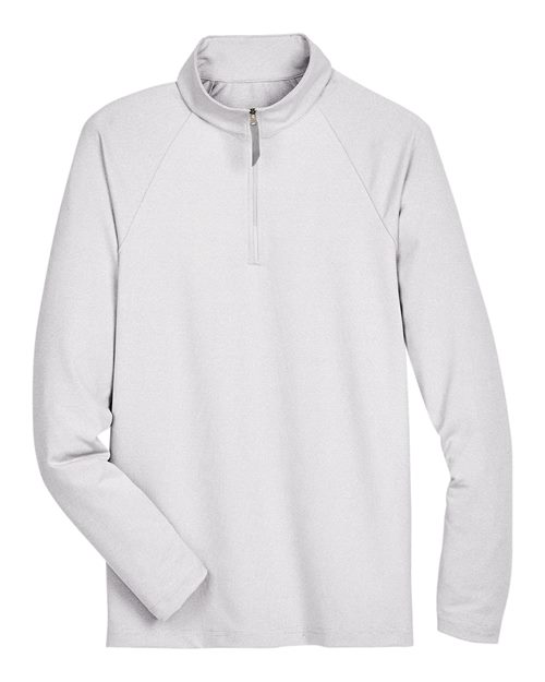 Devon & Jones DG480 CrownLux Performance Men's Clubhouse Micro-Stripe Quarter-Zip #color_SILVER