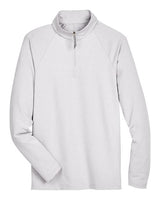 Devon & Jones DG480 CrownLux Performance Men's Clubhouse Micro-Stripe Quarter-Zip #color_SILVER