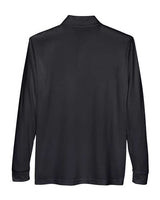 Core 365 88192P Adult Pinnacle Performance Long-Sleeve Piqu Polo with Pocket #color_BLACK