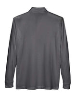 Core 365 88192P Adult Pinnacle Performance Long-Sleeve Piqu Polo with Pocket #color_CARBON