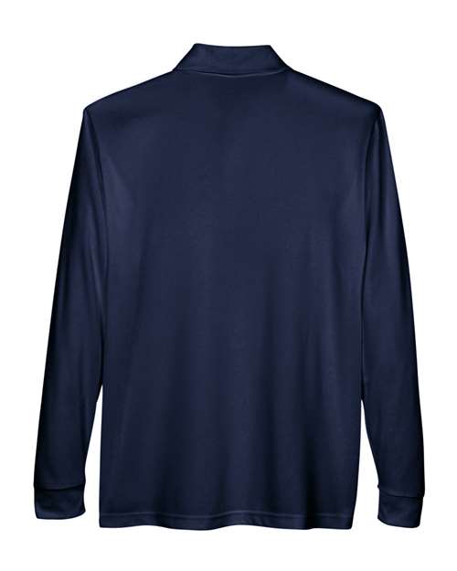 Core 365 88192P Adult Pinnacle Performance Long-Sleeve Piqu Polo with Pocket #color_CLASSIC NAVY