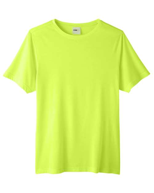 Core 365 CE111 Adult Fusion ChromaSoft Performance T-Shirt #color_SAFETY YELLOW