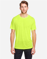 Core 365 CE111 Adult Fusion ChromaSoft Performance T-Shirt #color_SAFETY YELLOW