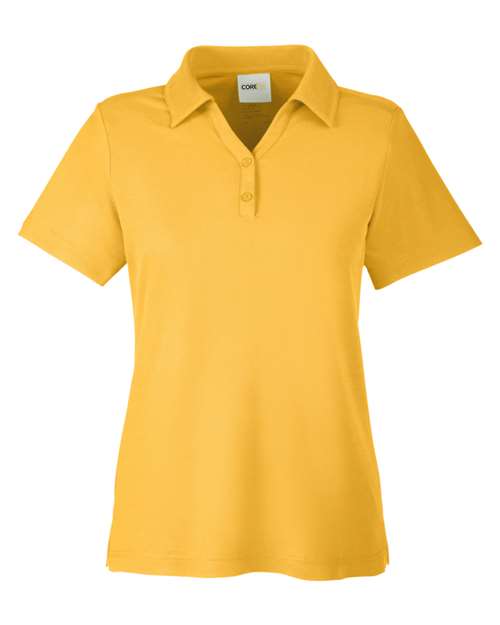 Core 365 CE112W Ladies' Fusion ChromaSoft Pique Polo #color_CAMPUS GOLD