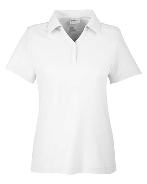Core 365 CE112W Ladies' Fusion ChromaSoft Pique Polo #color_WHITE
