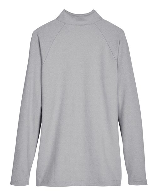 Devon & Jones DG480W CrownLux Performance Ladies' Clubhouse Micro-Stripe Quarter-Zip #color_BLACK