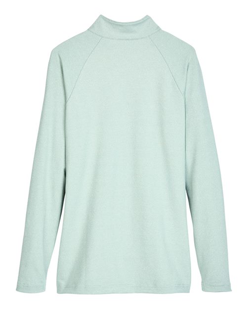 Devon & Jones DG480W CrownLux Performance Ladies' Clubhouse Micro-Stripe Quarter-Zip #color_KELLY GREEN
