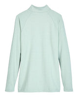 Devon & Jones DG480W CrownLux Performance Ladies' Clubhouse Micro-Stripe Quarter-Zip #color_KELLY GREEN