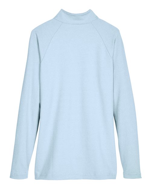 Devon & Jones DG480W CrownLux Performance Ladies' Clubhouse Micro-Stripe Quarter-Zip #color_OCEAN BLUE