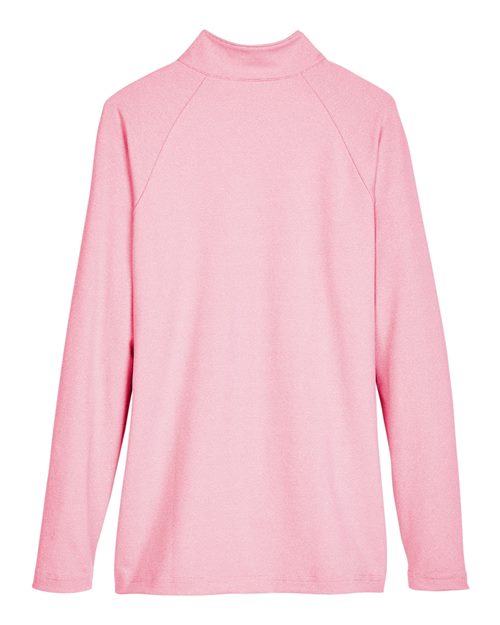 Devon & Jones DG480W CrownLux Performance Ladies' Clubhouse Micro-Stripe Quarter-Zip #color_RED