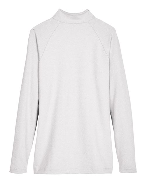 Devon & Jones DG480W CrownLux Performance Ladies' Clubhouse Micro-Stripe Quarter-Zip #color_SILVER