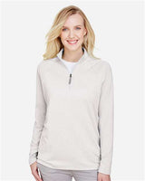 Devon & Jones DG480W CrownLux Performance Ladies' Clubhouse Micro-Stripe Quarter-Zip #color_SILVER