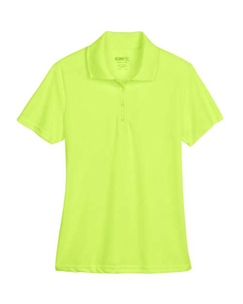 Core 365 78181 Ladies' Origin Performance Piqu Polo #color_SAFETY YELLOW