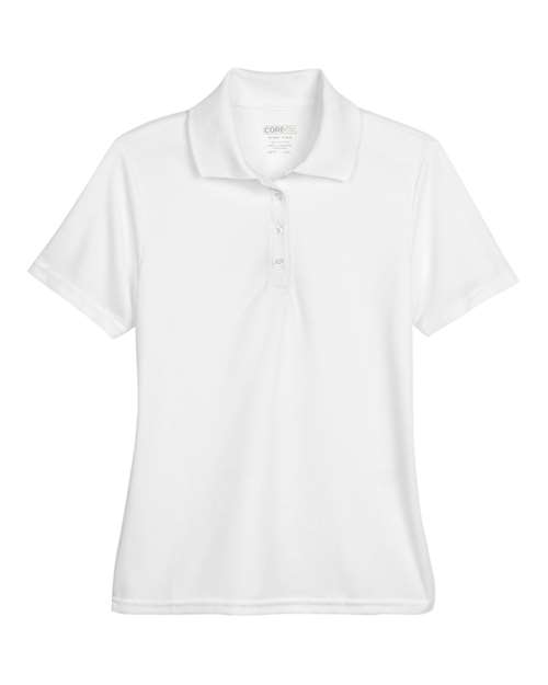 Core 365 78181 Ladies' Origin Performance Piqu Polo #color_WHITE