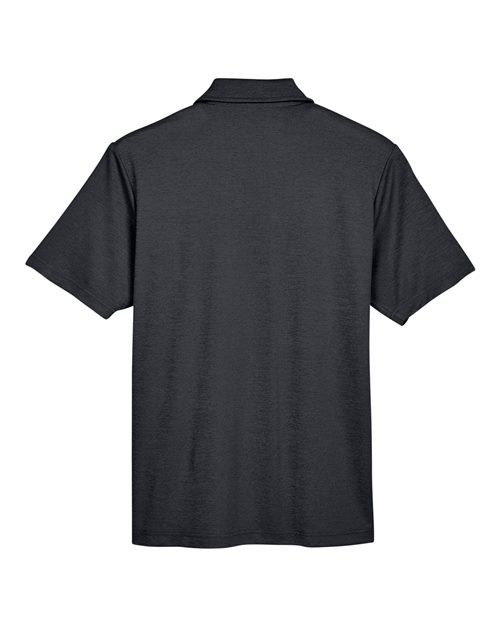 Devon & Jones DG22 CrownLux PerformanceMen's Address Melange Polo #color_BLACK HEATHER