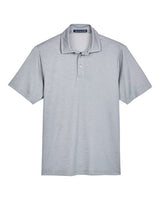 Devon & Jones DG22 CrownLux PerformanceMen's Address Melange Polo #color_GREY HEATHER