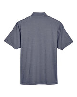 Devon & Jones DG22 CrownLux PerformanceMen's Address Melange Polo #color_NAVY HEATHER