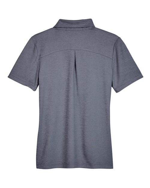 Devon & Jones DG22W CrownLux PerformanceLadies' Address Melange Polo #color_NAVY HEATHER