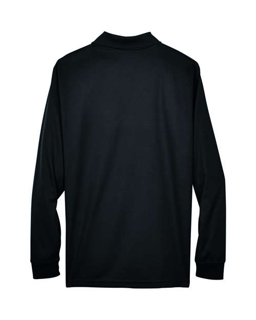 Core 365 88192 Men's Pinnacle Performance Long-Sleeve Piqu Polo #color_BLACK