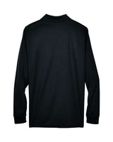 Core 365 88192 Men's Pinnacle Performance Long-Sleeve Piqu Polo #color_BLACK