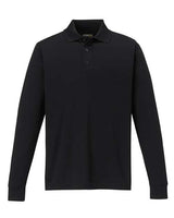 Core 365 88192 Men's Pinnacle Performance Long-Sleeve Piqu Polo #color_BLACK