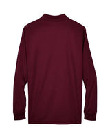 Core 365 88192 Men's Pinnacle Performance Long-Sleeve Piqu Polo #color_BURGUNDY