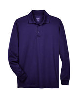 Core 365 88192 Men's Pinnacle Performance Long-Sleeve Piqu Polo #color_CAMPUS PURPLE