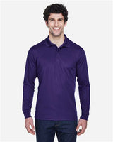 Core 365 88192 Men's Pinnacle Performance Long-Sleeve Piqu Polo #color_CAMPUS PURPLE