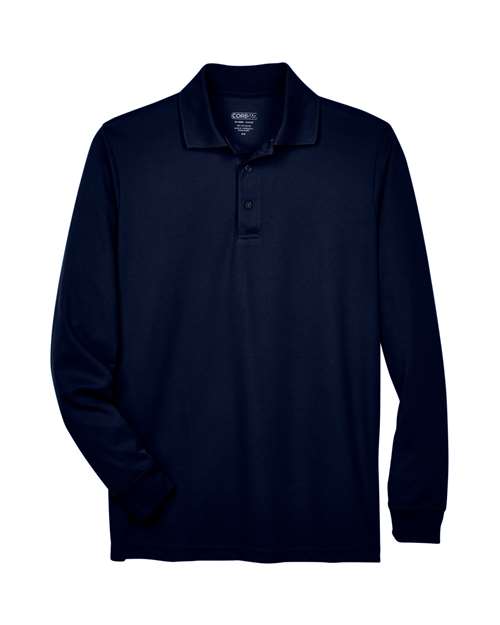 Core 365 88192 Men's Pinnacle Performance Long-Sleeve Piqu Polo #color_CLASSIC NAVY