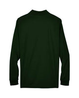 Core 365 88192 Men's Pinnacle Performance Long-Sleeve Piqu Polo #color_FOREST