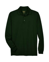 Core 365 88192 Men's Pinnacle Performance Long-Sleeve Piqu Polo #color_FOREST