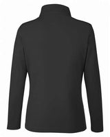 Core 365 CE405W Ladies' Fusion ChromaSoft Pique Quarter-Zip #color_BLACK
