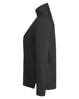 Core 365 CE405W Ladies' Fusion ChromaSoft Pique Quarter-Zip #color_BLACK