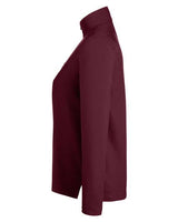 Core 365 CE405W Ladies' Fusion ChromaSoft Pique Quarter-Zip #color_BURGUNDY