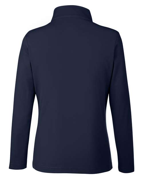 Core 365 CE405W Ladies' Fusion ChromaSoft Pique Quarter-Zip #color_CLASSIC NAVY