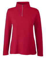 Core 365 CE405W Ladies' Fusion ChromaSoft Pique Quarter-Zip #color_CLASSIC RED