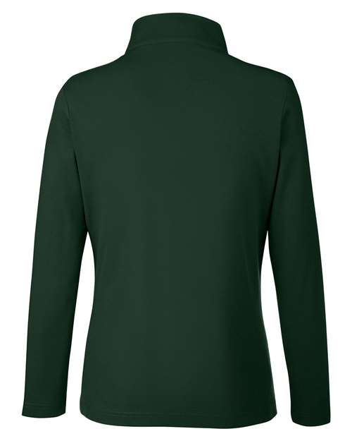 Core 365 CE405W Ladies' Fusion ChromaSoft Pique Quarter-Zip #color_FOREST