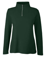 Core 365 CE405W Ladies' Fusion ChromaSoft Pique Quarter-Zip #color_FOREST